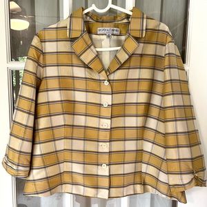 Kasper & Company Silk Shirt Jacket, Size 16, 3/4 length sleeve.